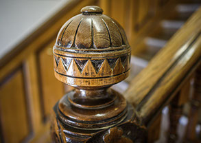 Detail of wood staircase